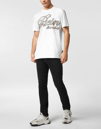 Philipp Plein｜T-Shirt Basic Strass Signature 男款T恤