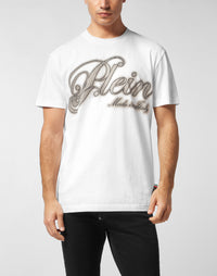 Philipp Plein｜T-Shirt Basic Strass Signature 男款T恤