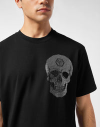 Philipp Plein｜Round Neck Heavy Cotton T-Shirt Crystal Skull 男款T恤