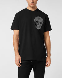 Philipp Plein｜Round Neck Heavy Cotton T-Shirt Crystal Skull 男款T恤