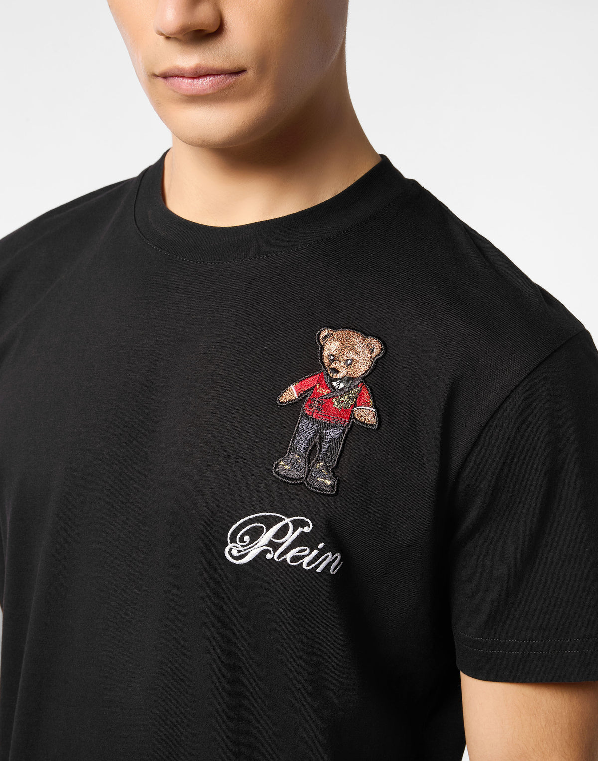 Philipp Plein｜Roundneck T-Shirt Hotel Teddy Bear 男款T恤
