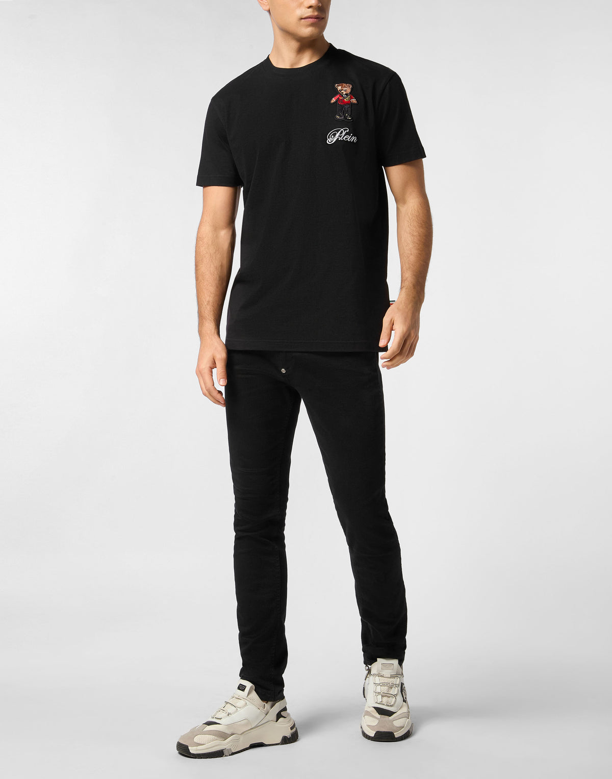 Philipp Plein｜Roundneck T-Shirt Hotel Teddy Bear 男款T恤