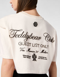 Philipp Plein｜Cropped T-shirt Teddy Beach 女款T恤