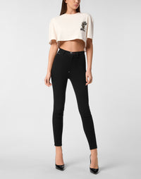 Philipp Plein｜Cropped T-shirt Teddy Beach 女款T恤