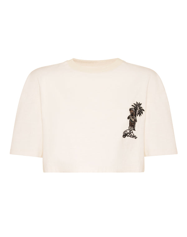PHILIPP PLEIN Cropped T-shirt Teddy Beach