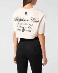 Philipp Plein｜Cropped T-shirt Teddy Beach 女款T恤