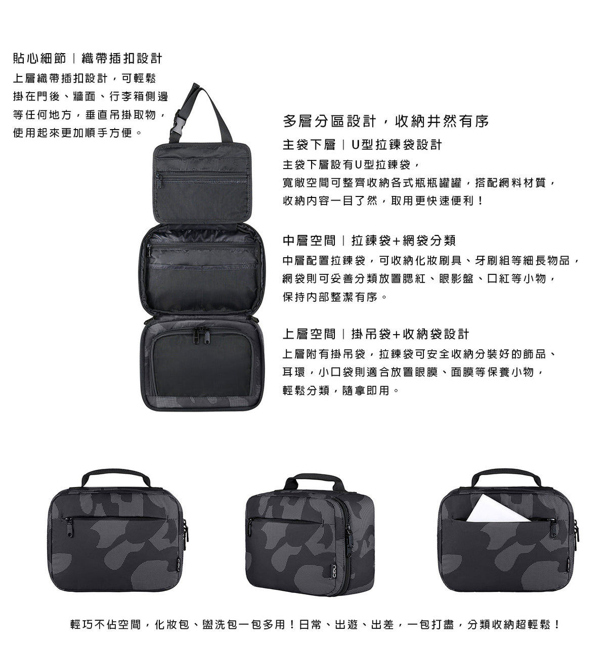 CIPU｜好收納盥洗包(ECO黑迷彩)