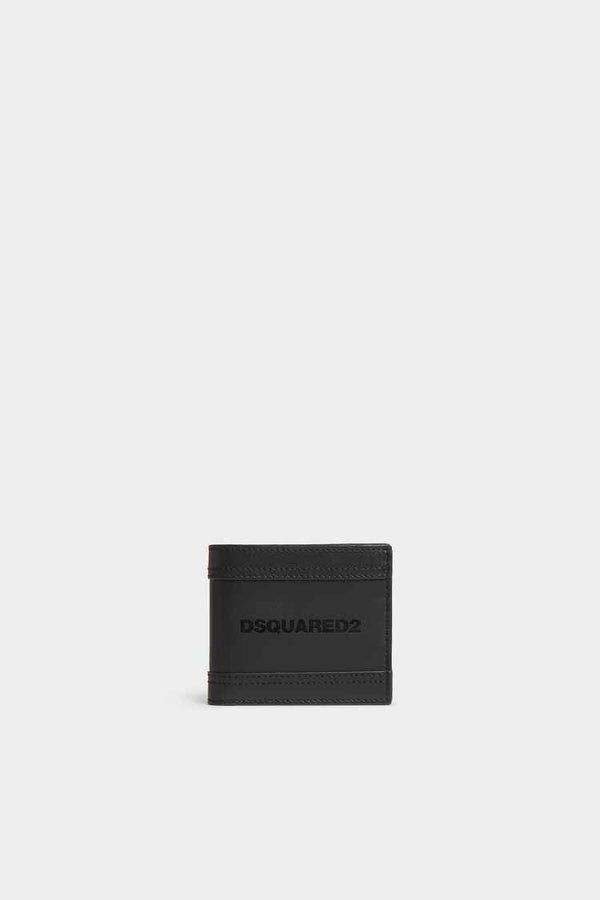DSQUARED2 DEEP BLACK LEATHER WALLET