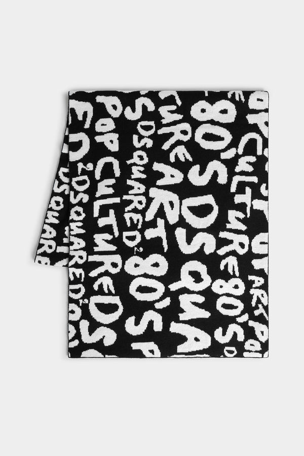 DSQUARED2 D2 POP 80'S KNIT SCARF