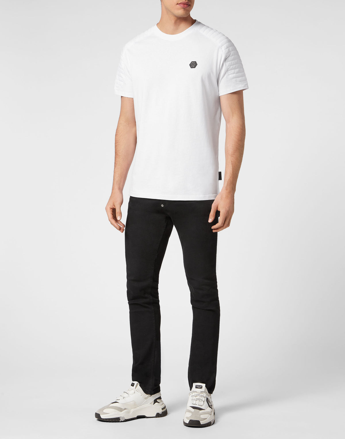 Philipp Plein｜T-shirt Round Neck SS Cuts 男款T恤