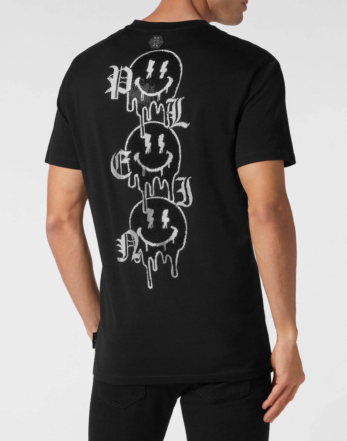 T-shirt Round Neck SS with stones Smile