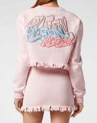 Philipp Plein｜Cropped Top Cardigna Monogram 女款上衣