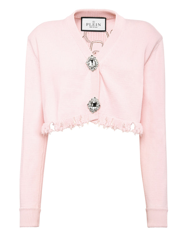 PHILIPP PLEIN Cropped Top Cardigna Monogram