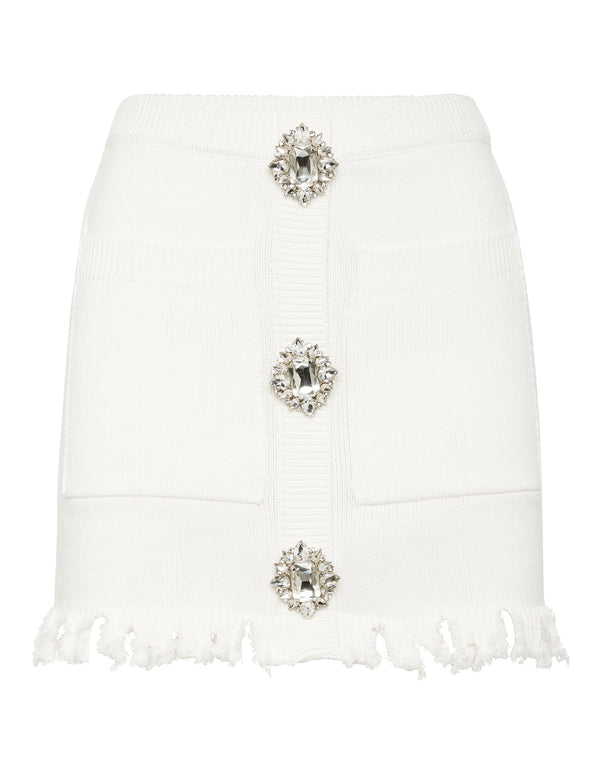 PHILIPP PLEIN Knit Mini Skirt Monogram