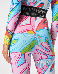 Philipp Plein｜Leggings Bombing Graffiti 女款緊身褲