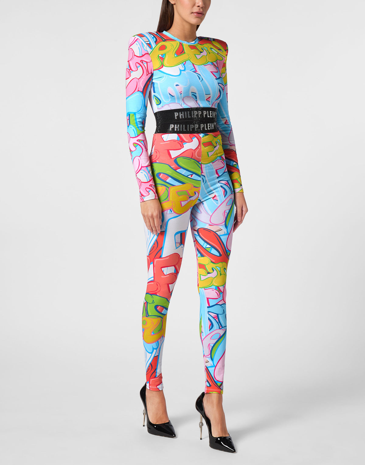 Philipp Plein｜Leggings Bombing Graffiti 女款緊身褲