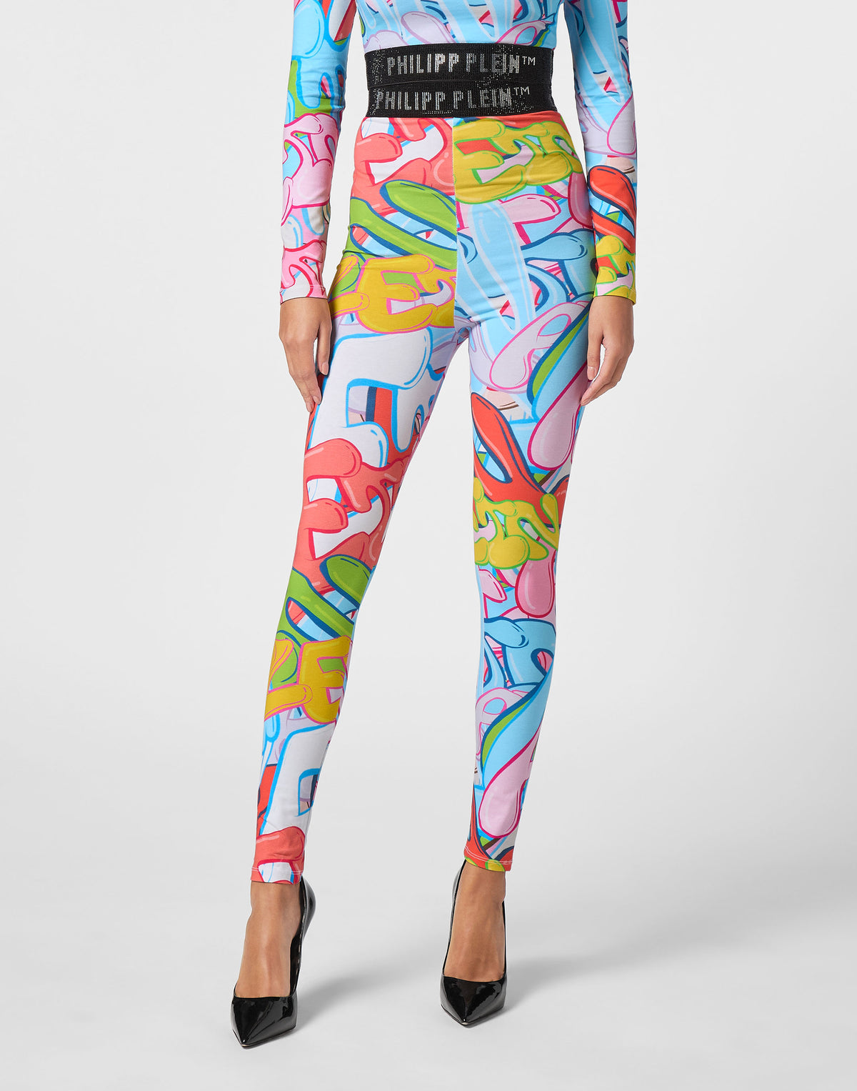 Philipp Plein｜Leggings Bombing Graffiti 女款緊身褲