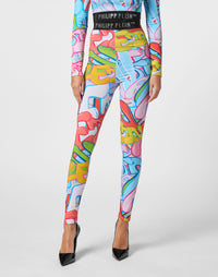 Philipp Plein｜Leggings Bombing Graffiti 女款緊身褲
