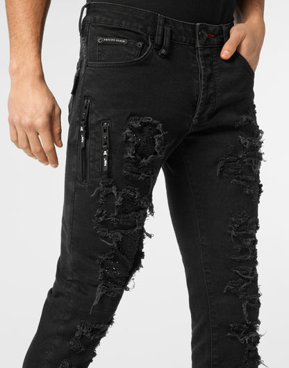 Philipp Plein Rock Star Strass 水鑽破損工藝細節特寫