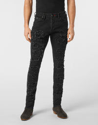 Philipp Plein Rock Star Strass 牛仔褲側面版型 Rockstar修身剪裁