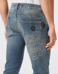 Philipp Plein Super Straight 金屬鉚釦裝飾細節特寫