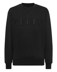 Philipp Plein Sweatshirt Plein TM 全黑3D浮雕PLEIN大字圓領衛衣 男款正面