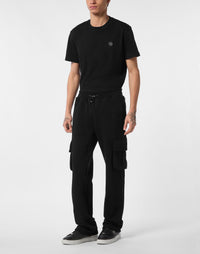 Philipp Plein Loose Cut 男款黑色運動褲穿搭示範 189cm L號