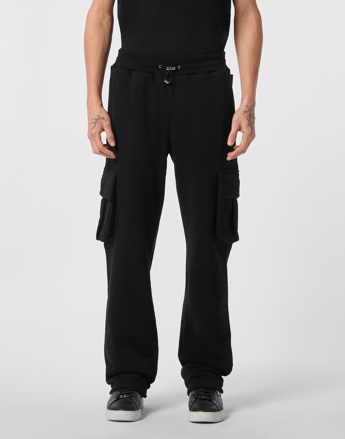 Philipp Plein Loose Cut 運動褲側面貨物口袋細節展示