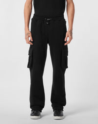 Philipp Plein Loose Cut 運動褲側面貨物口袋細節展示