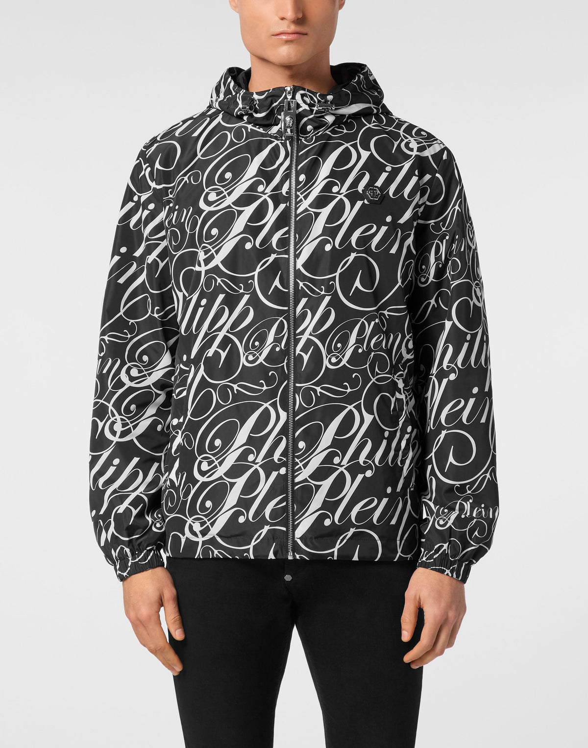 Philipp Plein Nylon Jacket 男款連帽風衣側面版型展示 Fashion