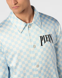 hilipp Plein Satin Coster Jacket 棋盤格外套側面版型展示