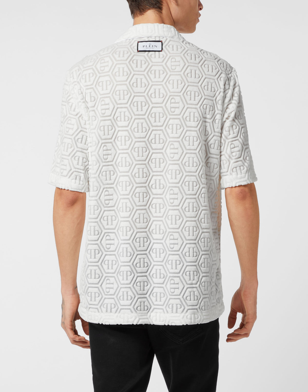 Philipp Plein Shirt Bowling Fit 側面版型與袖口滾邊細節