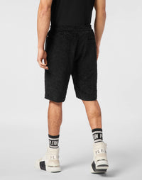 Philipp Plein Cool Kid Fit Jacquard 短褲側面寬鬆版型展示
