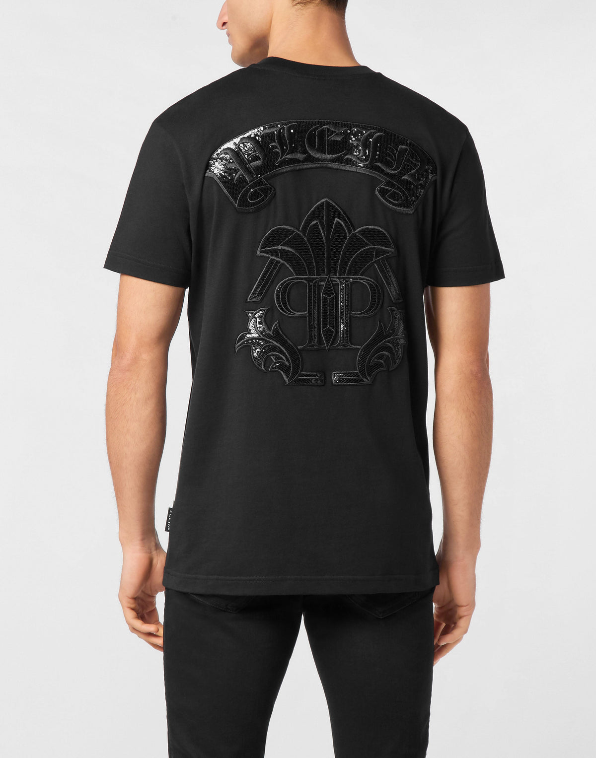Philipp Plein Gothic Plein 背面大型哥德圖騰圖案細節特寫