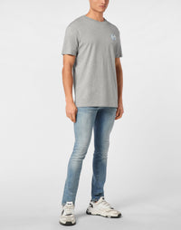 Philipp Plein Jersey T-shirt Iconic Plein 男款灰色T恤穿搭示範 189cm L號