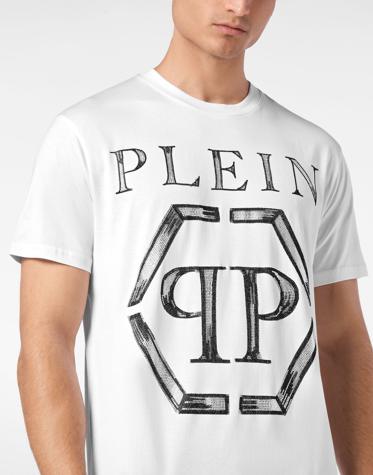 Philipp Plein Jersey T-shirt Hexagon 側面版型與背面展示