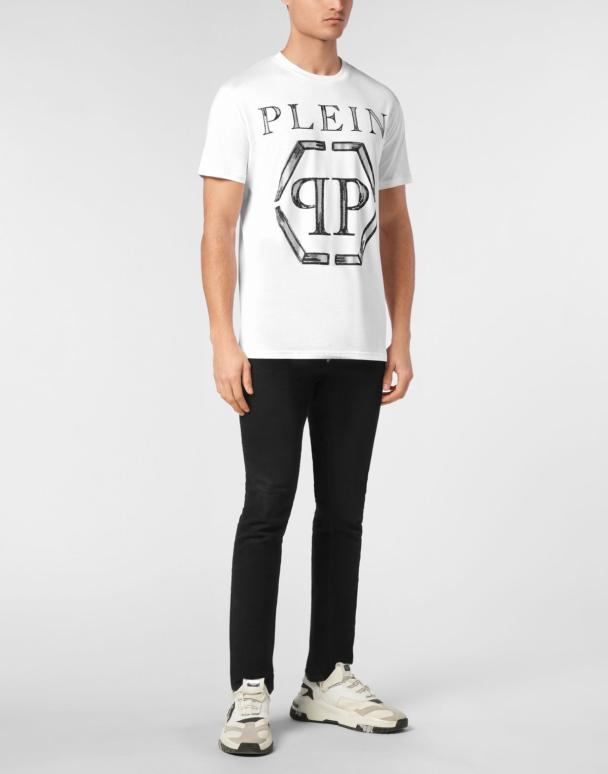 Philipp Plein Jersey T-shirt Hexagon 側面版型與背面展示