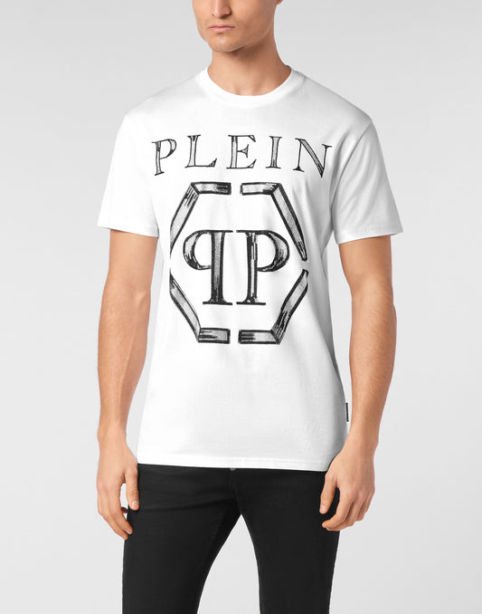 Philipp Plein Strass Hexagon 手繪素描風格PLEIN字樣細節特寫
