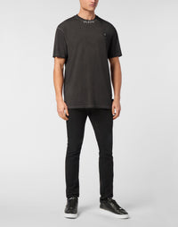 T-shirt Round Neck SS Basic Old Dye-YC Group|Luxury Fashion
