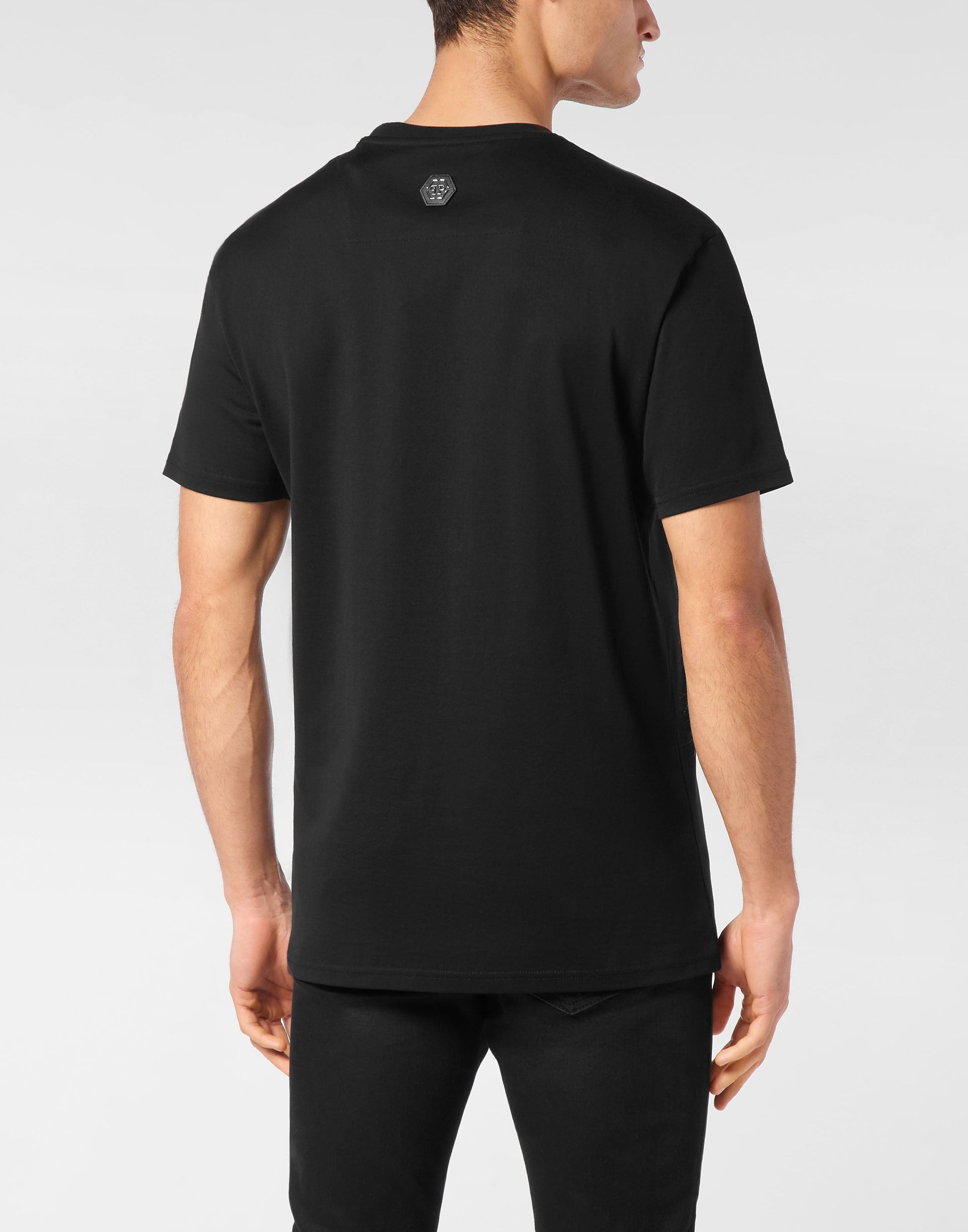 Philipp Plein T-shirt Coursive Border 男款T恤背面展示