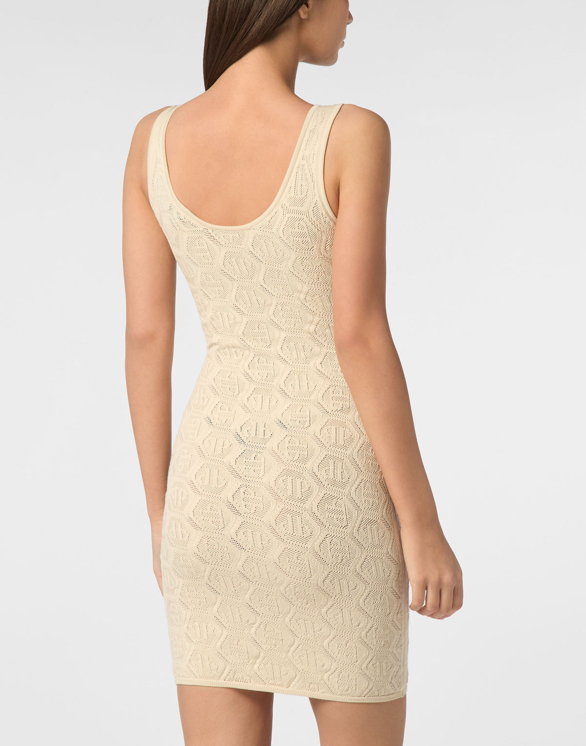 Philipp Plein Viscose Mini Dress 側面修身貼體剪裁版型展示