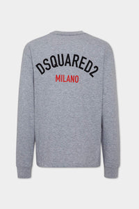 DSQUARED2｜WASH LOOSE FIT D2 MILANO LONG SLEEVE T-SHIRT 男款T恤