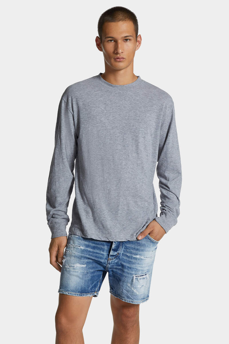 DSQUARED2｜WASH LOOSE FIT D2 MILANO LONG SLEEVE T-SHIRT 男款T恤