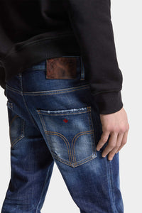 DSQUARED2｜DARK BASIC WASH SKATER JEANS 男款牛仔褲