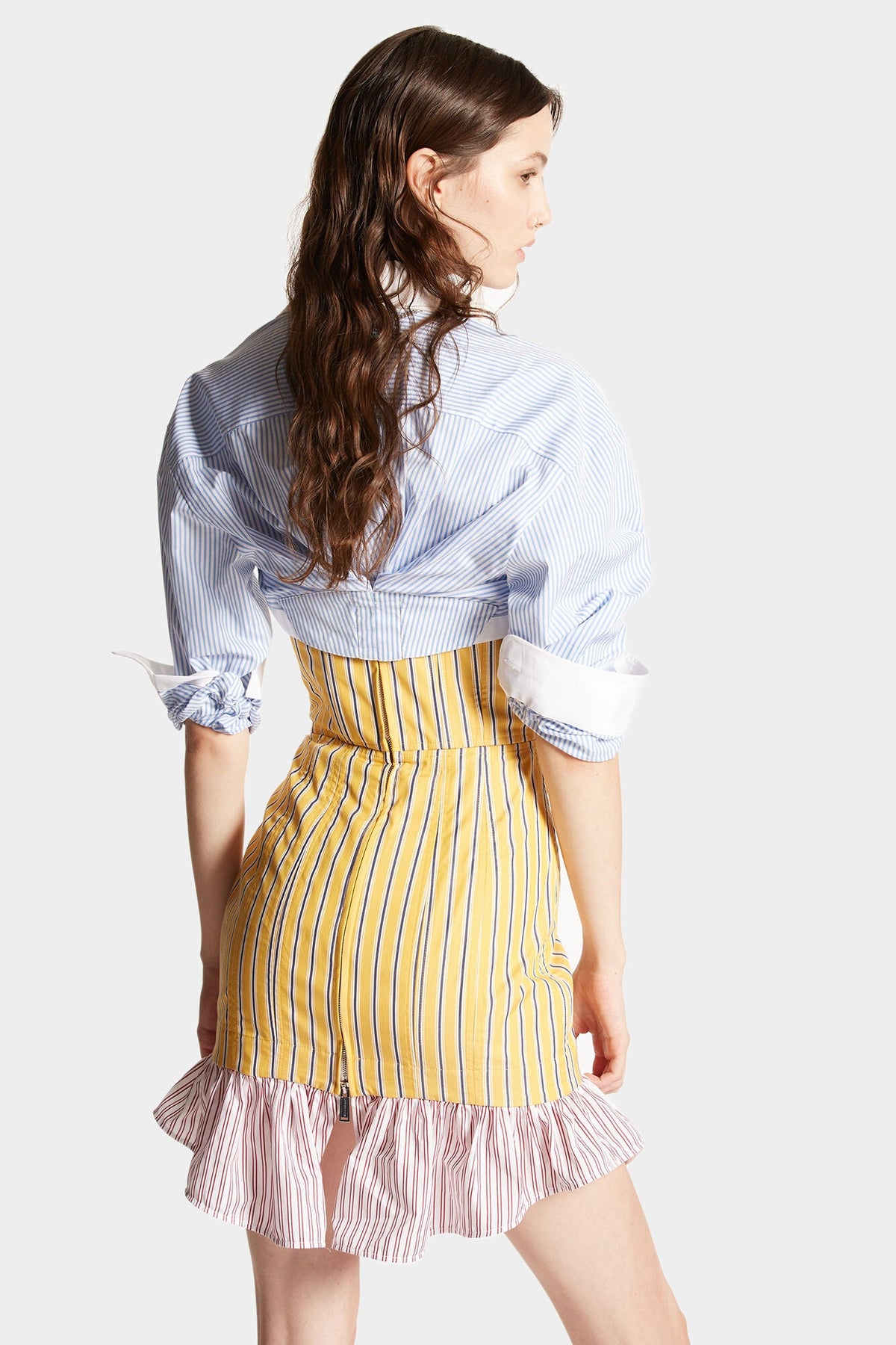 DSQUARED2｜PREPPY STRIPED BUSTIER DRESS 女款連身裙
