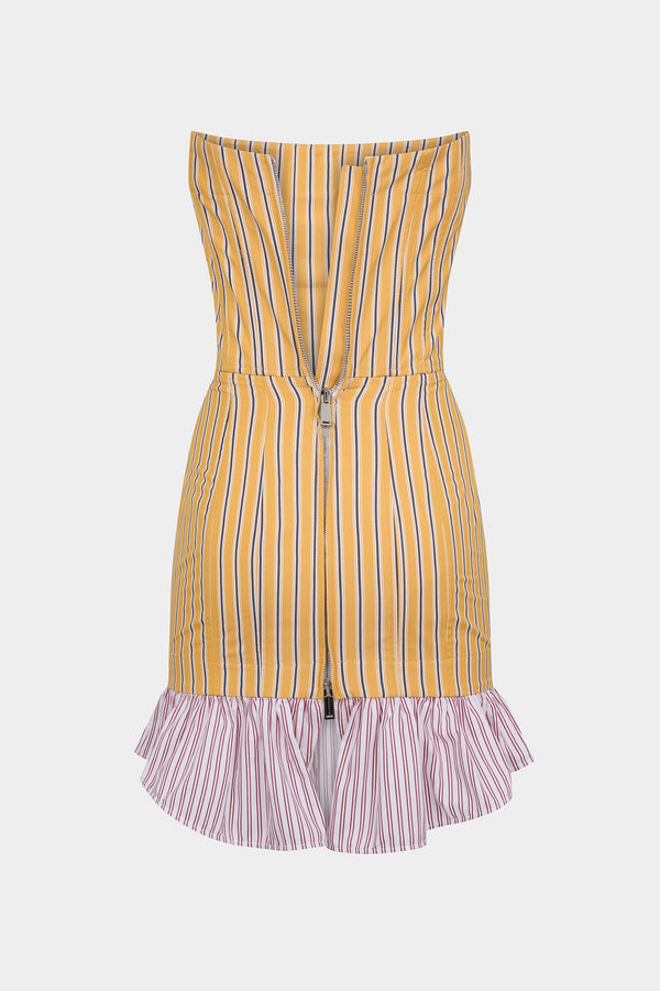 DSQUARED2｜PREPPY STRIPED BUSTIER DRESS 女款連身裙
