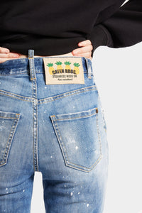 DSQUARED2｜LIGHT MIAMI WASH HIGH WAIST TWIGGY JEAN 女款牛仔褲