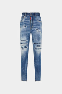 DSQUARED2 LIGHT MIAMI WASH HIGH WAIST TWIGGY JEAN