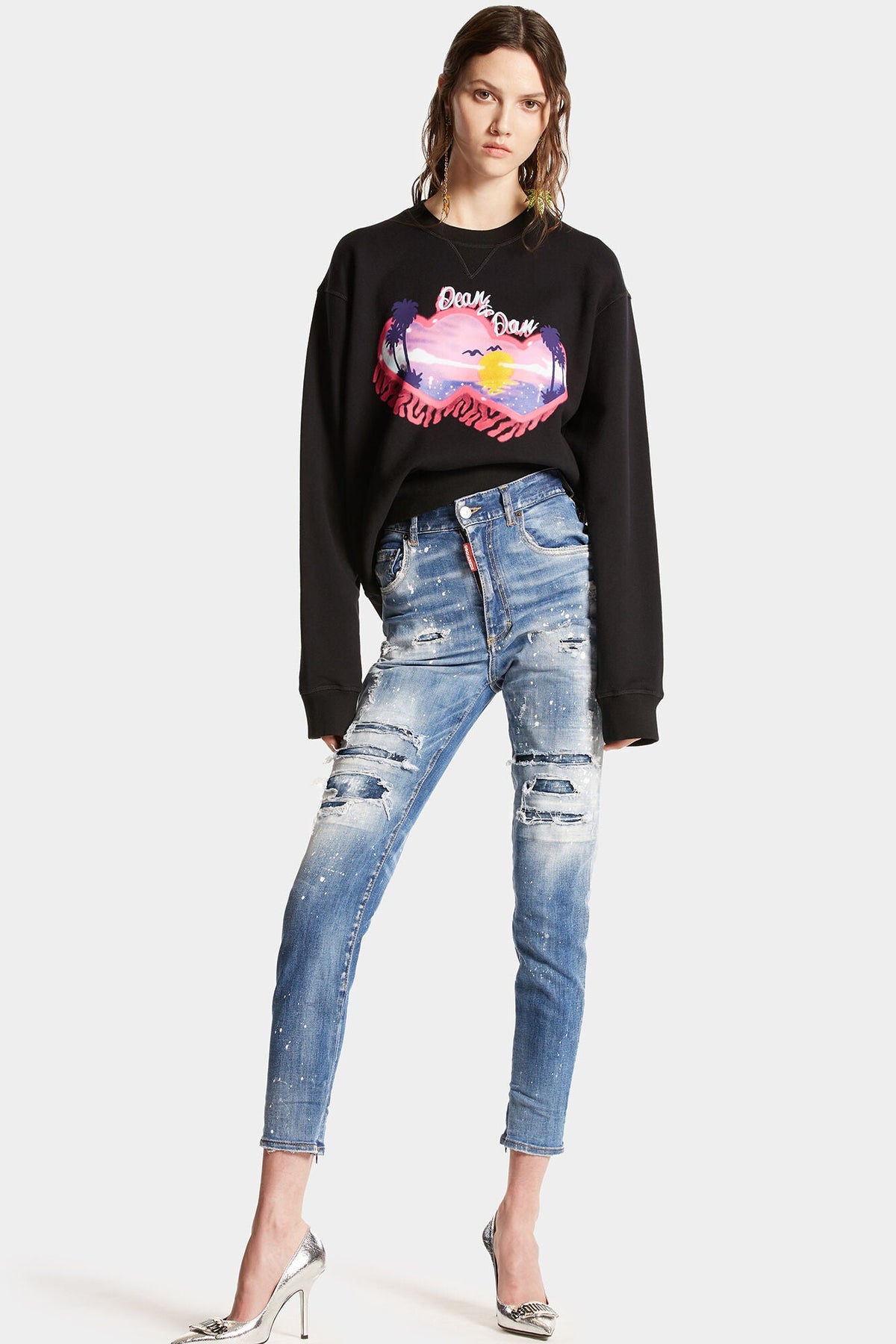 DSQUARED2｜LIGHT MIAMI WASH HIGH WAIST TWIGGY JEAN 女款牛仔褲