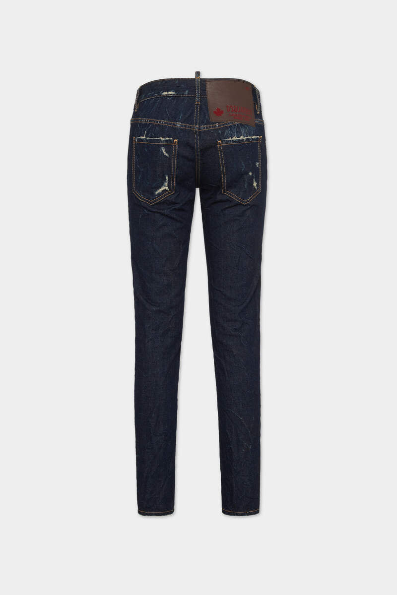 DSQUARED2｜DARK CRINKLE WASH MEDIUM WAIST JENNIFER JEANS 女款牛仔褲